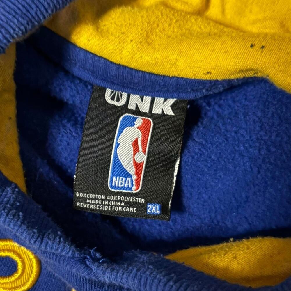 NBA Golden State Warriors Streetwear Sportswear Mens XXL Blue Embroidered Hoodie - Picture 3 of 6